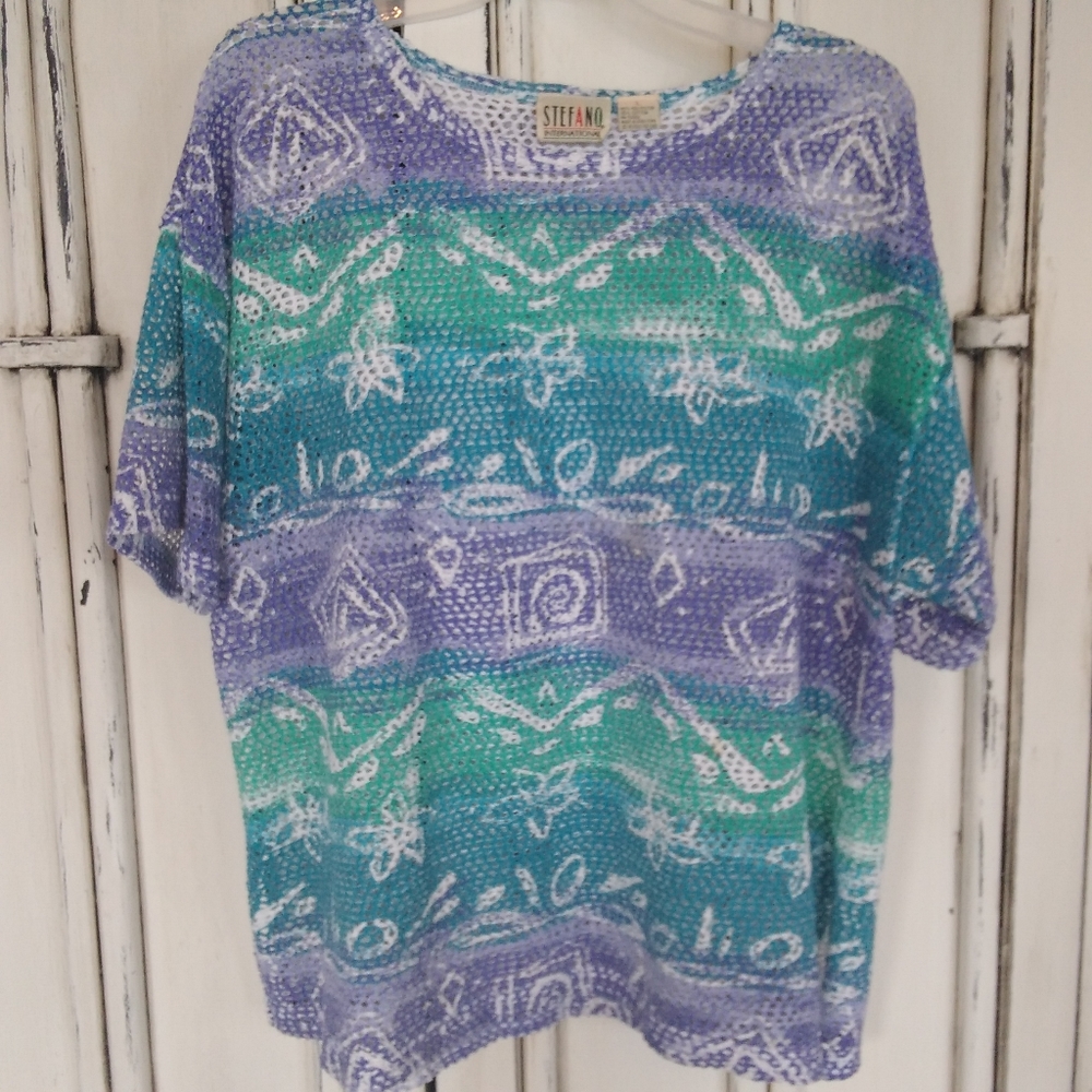 Open knit tee